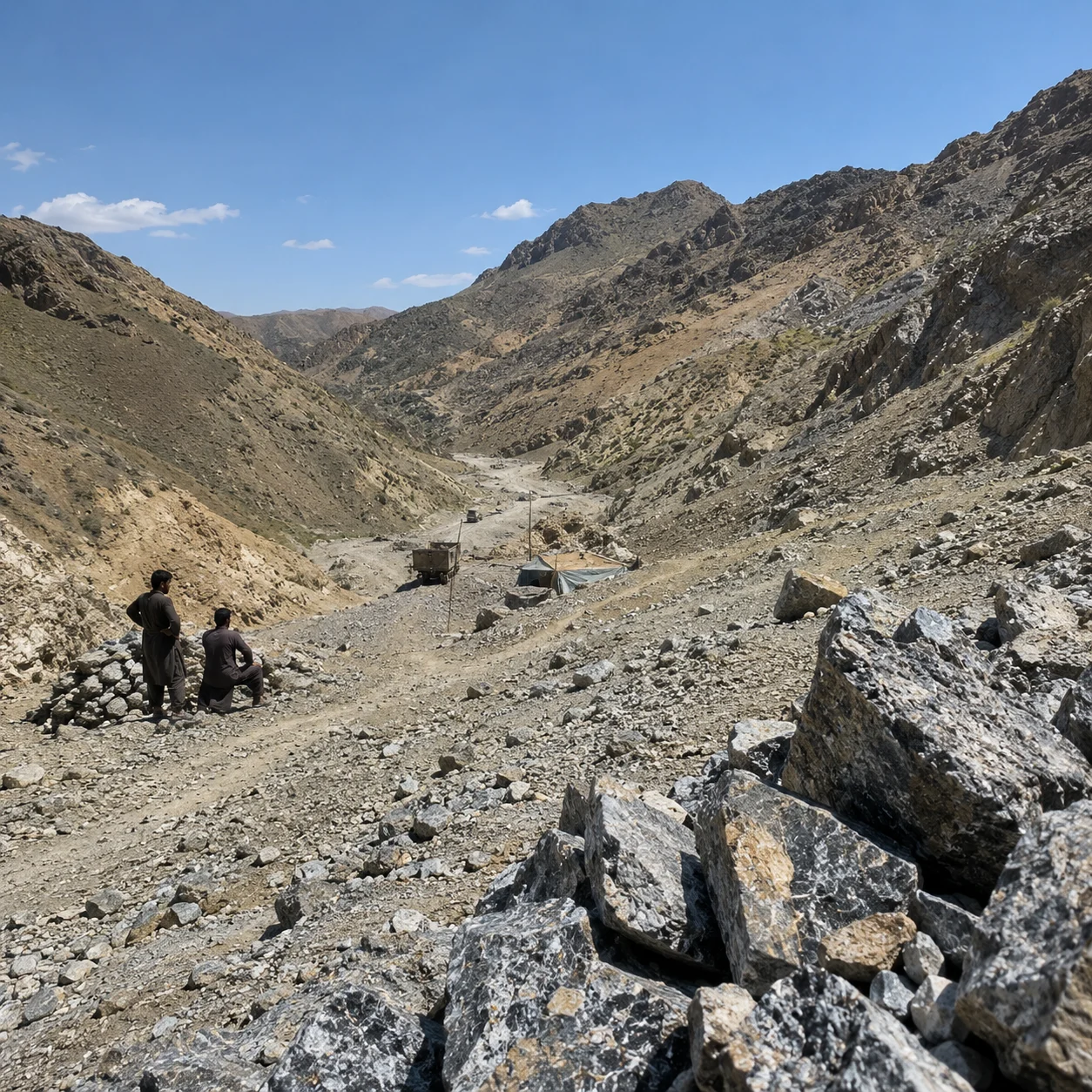 Washuk antimony mining site